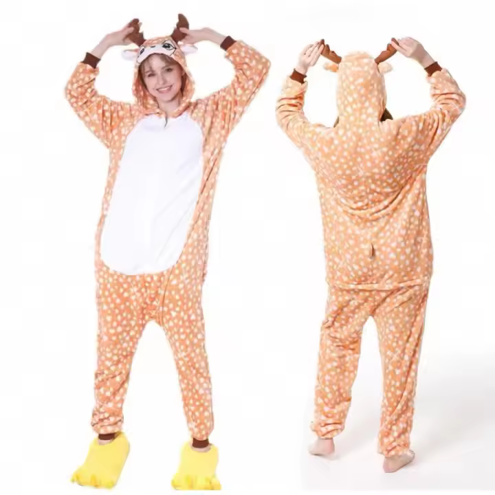 pijamas de body con capucha de animal cervato para la  fiesta y navidad - 1