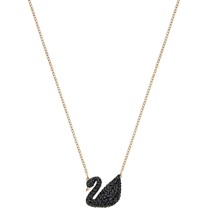 Colección de Joyería para Mujeres, Acabado en Oro Rosa with Cristales Negros - 1