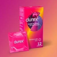 Preservativos Durex Dame Placer Con Puntos Y Estrías Para Una Estimulación Extra Condones De Látex Con Ancho Nominal De 56 MM Con Lubricación Extra Y Paredes Gruesas Para Garantizar La Protección Compatibles Forma Anatómica Diponible En Caja De 3 o 12 Ud - details 5