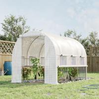 Túnel de Aluminio de 2,95x2x2m with Ventanas enrollables, Protección UV y cortaviento, construcción de Maple Blanco - details 4