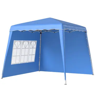 Carpa De Jardín 3x3 M - Plegable, Con Paredes, Azul, Ideal Para Fiestas Y Camping