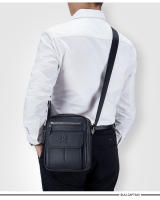 Bullcaptain-Bolso de hombro informal para hombre, bandolera de negocios de alta calidad, de cuero de vaca, Mini bolsillo de gran capacidad - details 6