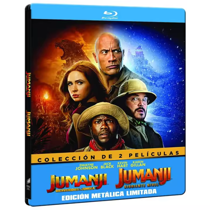 Pack Jumanji: Bienvenidos a la jungla + Jumanji: El siguiente nivel - Edición Metálica (BD) [Blu-ray] - 1