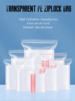 Paquete De 100 Bolsas De Plástico Reciclables Con Cierre De Ziplock Transparentes Para Almacenamiento De Alimentos Tamaño Variado Eco-amigables - details 0