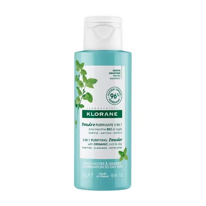 Klorane Menta Acuática Polvo Limpiador Purificante Bio 50G - 1
