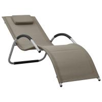 vidaXL Tumbonas 2 unidades textilene y Negro y gris, Crema y gris, Gris taupé y gris Sillas de Exterior Ideal para jardín, playa, piscina, terraza Tumbona Piscina Tumbonas Playa Tumbonas Jardín Exterior - details 1