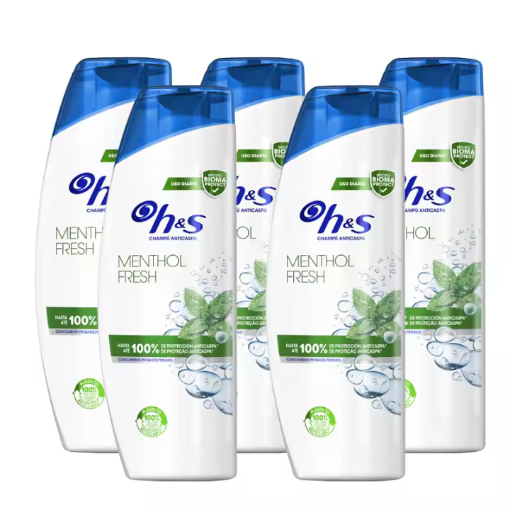 Pack de 5 Champús H&S Anticaspa (400ml) – Protección Eficaz Contra la Caspa, Dermatológicamente Testado, Clínicamente Probado, Cuida tu Cabello y Cuero Cabelludo - 1