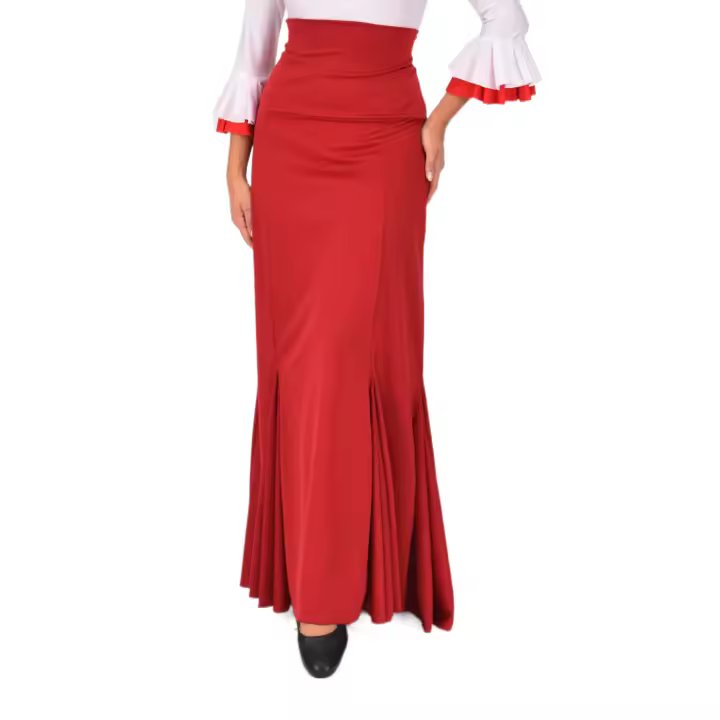 Falda Flamenca de Nesgas con Cinturilla Alta - 1