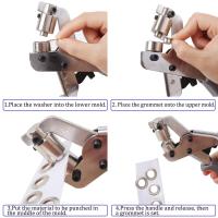 Kit De Herramientas Para Agujeros Portátil Presionador Manual De Grommets Con Plomería De 10mm Herramienta De Prensa Para Ropa - details 4