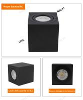 Spotlight LED GU10 Para Techo Montaje En Superficies Cilindro De Lámpara Bajo 220V Foco Iluminación Decorativa Para Dormitorio - details 11