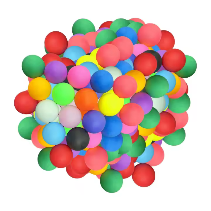 100 Pelotas de Tenis de Mesa de 40mm, Pelotas de ping pong de colores de 40mm para Juegos familiares - 1