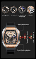 Reloj Deportivo Para Hombre 2024 LIGE Marca Top Lujo Reloj Militar Impermeable Cronógrafo De Cuarzo De Lujo Con Manos Luminosas Y Fase De La Luna - details 6
