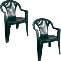COSHANO Set de Sillas plasticas para Terraza, Jardín, Patio, Playa, Camping, apilables (2X Verde) - details 0