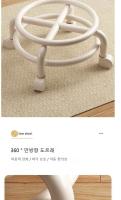 Taburete Pequeño Universal Con Ruedas Asiento Redondo Multifuncional Para Niños Taburete De Cambio De Zapatos Con Rodillos Estilo Minimalista Moderno Material De Cuero Sintético - details 6