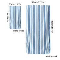 Juego De Toallas De Baño De 2 Piezas Estriadas Absorbentes Rápidas Y Secas Suaves Y Amigables Con La Piel Ideal Para Uso Diario - details 1