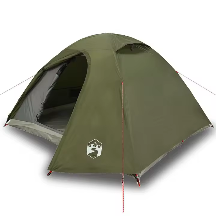vidaXL Tienda de campaña iglú para 3 personas impermeable verde oliva - 1