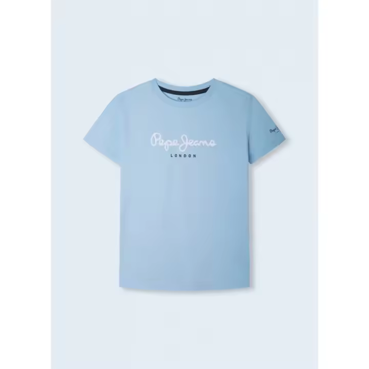 Camiseta Básica Pepe Jeans Azul Pastel - 1