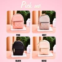 Mini Monedero De Cuero PU Para Mujer Y Niñas Con Cierre De Cremallera Y Llavero Portátil Colgante De Billetera Pequeña En 4 Colores - details 2