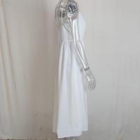 Vestido De Mujer Casual Sin Mangas Con Volante Y Cuello Redondo Elegante Y Suave Para Playa Y Vacaciones Vestido Largo De Hombros Descubiertos - details 7