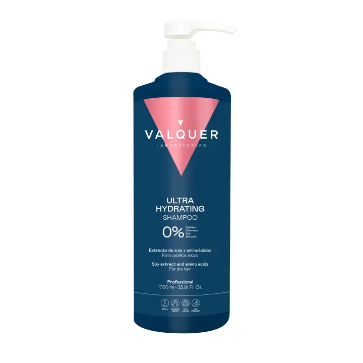 champu zero valquer ultrahidratante cabellos secos 1000ml nueva imagen sin sulfatos Extracto de soja y aminoácidos ULTRA HYDRATING SHAMPOO - 1