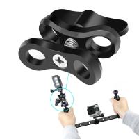 PULUZ Soporte De Cámara Para Natación Con Abrazadera De Bola Y Agujero Cerrado Aluminio CNC Accesorio Para Fotografía Subacuática Compatible Con Varias Marcas De Cámara De Acción - details 8