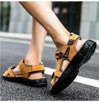 Sandalias Clásicas Para Hombre Verano Cuero Genuino Ligero Casual Moda Talla 38-46 Sandalias De Exterior Con Cierre De Correa Y Hebilla - details 19