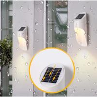 Lámpara solar al Aire Libre Jardín Villa decorativa Luz solar impermeable al Aire Libre Luz de la pared LED Luz del Jardín Luz DE LA Calle Luz de inducción del cuerpo humano, carcasa gris, Luz Blanca Cálida - details 0