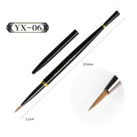 Cepillo De Arte De Uñas Negro Para Manicura Acrílica UV Extensión De Gel Cepillo De Pintura Y Dibujo De Polvo De Uñas - details 5