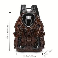 Mochila Creativa Y Única Diseño De Personalidad Cyberpunk Hombro Para Hombres Y Mujeres Material PVC Con Lining De Poliéster - details 3