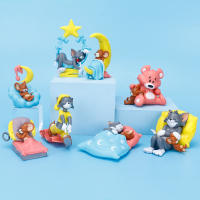 Figuras De Acción Anime Toms Y Jerrys Modelo PVC De Gato Y Ratón Clásico De Dibujos Animados Adorno De Escritorio Coleccionable Regalo Para Interiores De Automóviles - details 0
