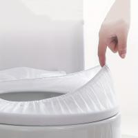 Cubierta De Asiento De Inodoro Desechable Individualmente Empaquetada Para Viajes Y Hoteles Protección Portátil De Papel No Tejido Color Blanco - details 2