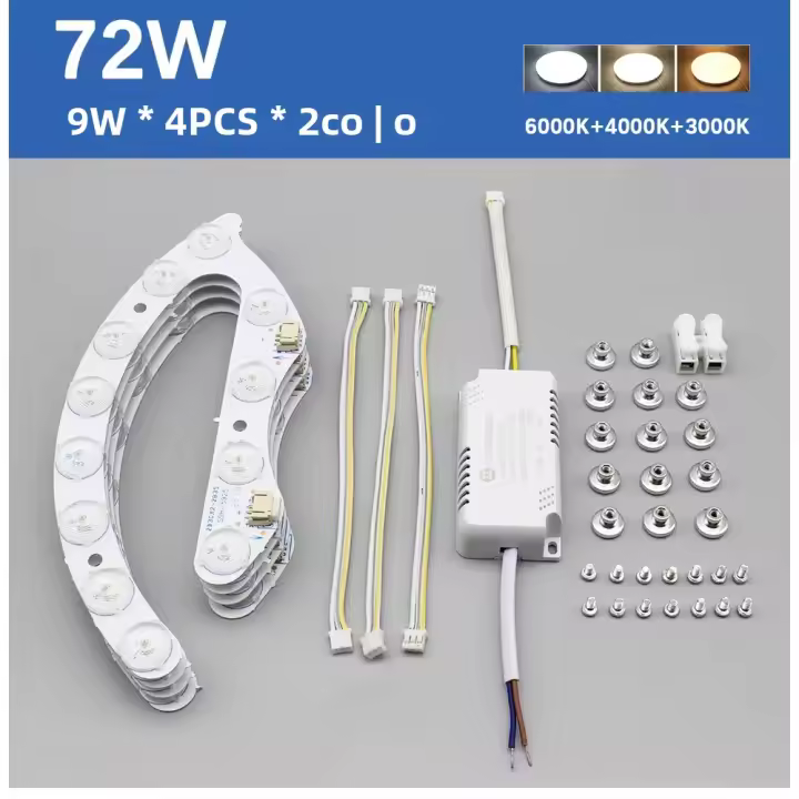 Módulo LED Para Luces De Techo 220V 72W 96W Ahorrador De Energía Panel De Luz Para Lámparas De Ventilador De Techo - 1