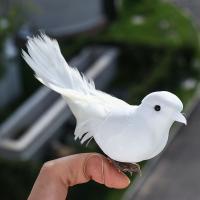 Decoración De Pájaro De Imitación Blanco Para El Hogar Y Jardín Decoración De Boda Y Navidad Pájaro De Amor Y Paz Artificiales Modelo De Pato Simulación - details 8