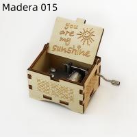 Caja de música manual de madera, con tallado retro (o talla antigua) - Regalo de cumpleaños con impresión a color - details 31