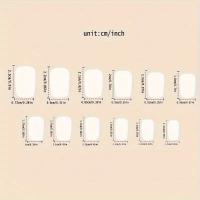 Juego De Uñas Postizas 24 Piezas Patterm Gradient Estriado Colores Mixtos Fáciles De Aplicar Y Quitar Elegantes Y Lujo Adhesivo De Uñas Falsas - details 3