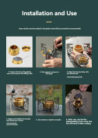 CAMPINGMOON Estufa De Alcohol Portátil Para Camping Y Picnics Equipamiento Pequeño De Exteriores Material De Latón Y Acero Inoxidable - details 6