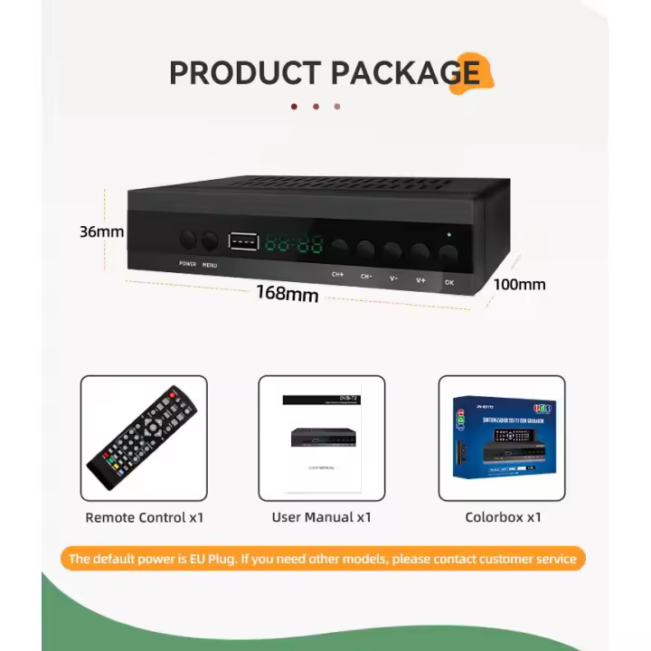 TDT GRABADOR Decodifador con WIFI TV DVB-T WIFI T2 H265 HEVC FTA Full HD PVR, USB, HDMI, SCART, receptor Digital de Alta definición Full HD 1080p HD JN 821 T2 TV  Grabado en HD - 1