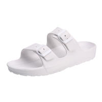 Zapatos De Mujer 2024 Tendencia Sandalias Piatti De Verano Moda Hogar Zapatos Para Baño Con Suela Gruesa Y Color Sólido - details 2