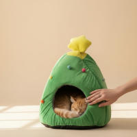 COTTECOTA-Cama Cueva para Mascotas tipo iglú, suave y acolchada, ideal para gatos y perros. Refugio cálido, cómodo y seguro, diseño decorativo para interior. Perfecta para dormir, relajarse y reducir el estrés. - details 1