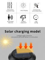 Lámpara De Pared Solar Caliente Con 3 Modos Para Jardín Exterior Decoración De Calle Luz De Inducción Corporal Luz Cálida Farol Incluido ABS Moderno LED Sin Certificación Origen China - details 2