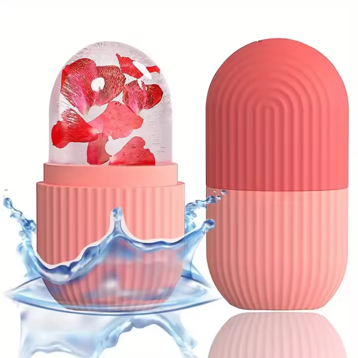 Molde De Hielo De Silicona Para El Cuidado De La Belleza Contour Levantamiento De Glóbulos De Hielo Masaje Facial Reducción De Acné - 1