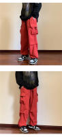 Pantalones Casuales Harem Para Hombre Primavera 2024 Cintura Elástica Color Sólido Cargo Con Multiples Bolsillos Pantalones Largos Sueltos Para Mujer Streetwear - details 8