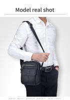 Bullcaptain-Bolso de hombro informal para hombre, bandolera de negocios de alta calidad, de cuero de vaca, Mini bolsillo de gran capacidad - details 5