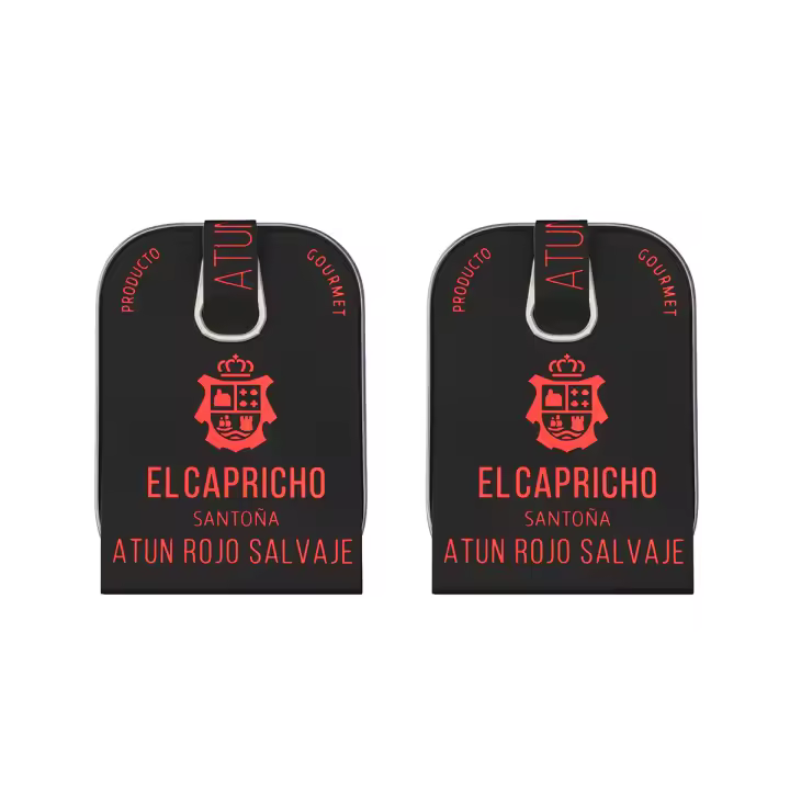 Atún Rojo en Aceite de Oliva Virgen Extra - EL CAPRICHO - Santoña, Peso: 110 g Neto, 80 g Escurrido - 1