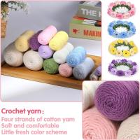 Kit De Inicio Para Tejer Con Flores BUDDUR 4Pcs Con Manual Y Algodón Herramientas Para Manualidades Hechas a Mano - details 2