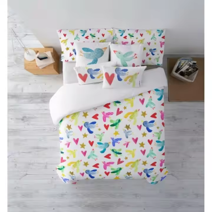 Funda Nórdica Decolores Ocells Multicolor 200 x 200 cm - 1
