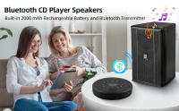 Reproductor De CD Portátil Bluetooth Walkman Con Altavoces Integrados Reproductor CD Recargable Con USB/AUX/Porta De Auriculares - details 3