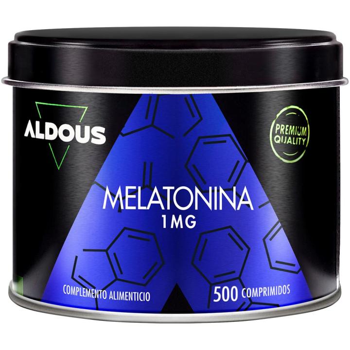 Melatonina Pura 1mg 500 Comprimidos para Dormir Mejor y Combatir el Insomnio Aldous Bio