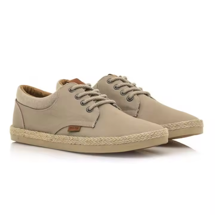 Zapatillas lona suela esparto verano Mustang beige - 1