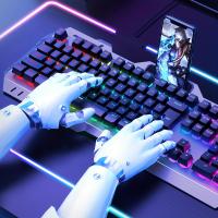 Teclado De Juego EWEADN GX80Z 104 Teclas Con Panel De Metal Todas Las Metalizadas Silencioso Y Retroiluminado LED Para Uso En Hogar Escuela Y Laptop - details 1